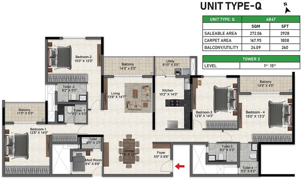 Prestige Evergreen Floor Plan